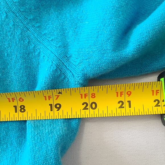 Womens Claudia Nichole 100% Cashmere Bolero Cardigan Blue Medium Coquette - Picture 10 of 10